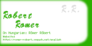 robert romer business card